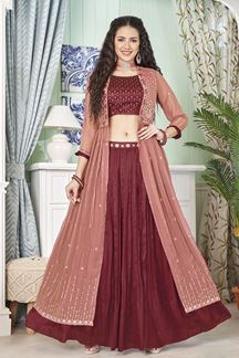 Picture of Gorgeous Designer Indo-Western Lehenga Choli for Engagement and Reception