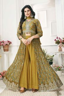 Picture of Creative Designer Indo-Western Salwar Suit for Festive Wear and Mehendi