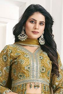 Picture of Creative Designer Indo-Western Salwar Suit for Festive Wear and Mehendi