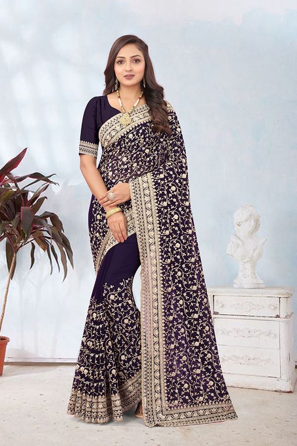 Picture of Charismatic Georgette Designer Saree for Reception and Wedding