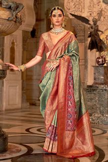 Picture of Amazing Pure Banarasi Silk Designer Saree for Wedding, Engagement and Reception