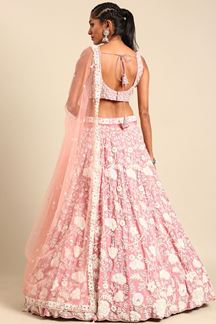 Picture of Stunning Rose Gold Designer Lehenga Choli for Engagement and Sangeet