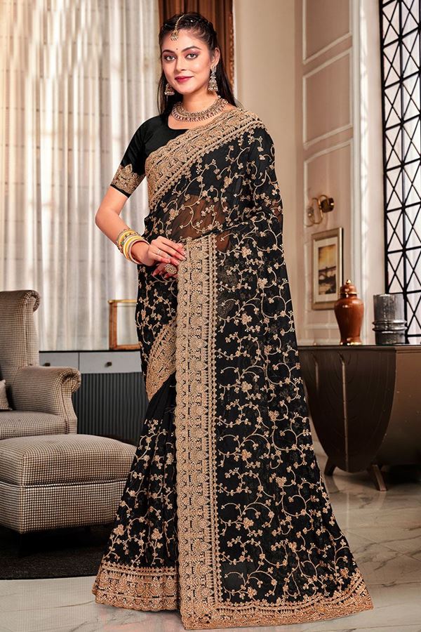 Picture of Breathtaking Georgette Designer Saree for Party and Reception