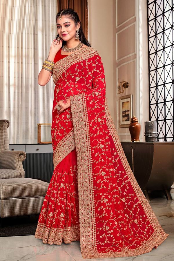 Picture of Ethnic Georgette Designer Saree for Party and Reception