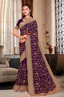 Picture of Flawless Georgette Designer Saree for Party and Reception