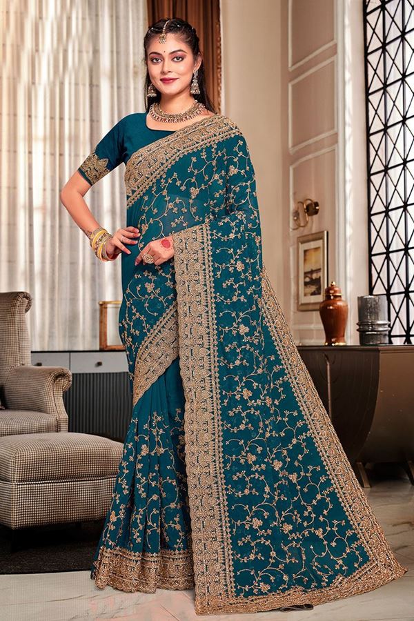 Picture of Charismatic Georgette Designer Saree for Party and Reception