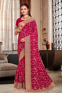 Picture of Smashing Georgette Designer Saree for Party and Reception