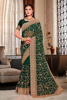 Picture of Spectacular Georgette Designer Saree for Party and Reception