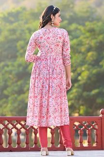 Picture of Impressive Light Pink Designer A-Line Suit for Party and Festival