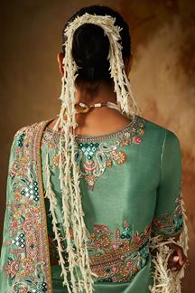 Picture of Charismatic Pure Banarasi Kanjivaram Silk Designer Saree for Wedding, Engagement, Reception, and Mehendi