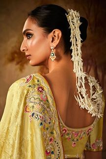 Picture of Creative Pure Banarasi Kanjivaram Silk Designer Saree for Wedding, Engagement, Reception, and Haldi