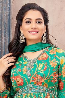 Picture of Charismatic Light Green Designer Gharara Suit for Party and Mehendi