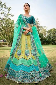 Picture of Fascinating Banarasi Silk Designer Lehenga Choli for Wedding 