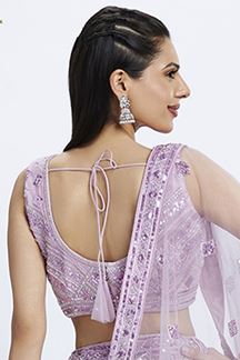 Picture of Irresistible Lavender Designer Indo-Western Lehenga Choli for Sangeet and Engagement