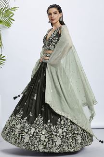 Picture of Stylish Designer Indo-Western Lehenga Choli for Sangeet and Mehendi