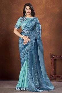 Picture of Classy Designer Saree with Belt for Engagement and Reception