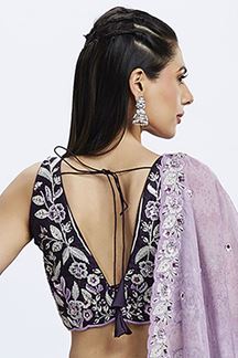 Picture of Amazing Purple Designer Indo-Western Lehenga Choli for Sangeet and Engagement