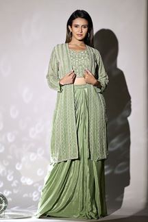 Picture of Attractive Designer Indo-Western Outfit for Party and Mehendi