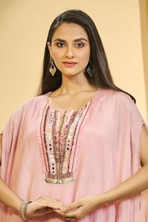 Picture of Magnificent Pink Designer Indo-Western Outfit for Party and Festivals 