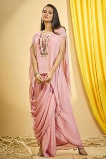 Picture of Magnificent Pink Designer Indo-Western Outfit for Party and Festivals 