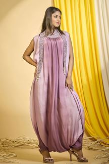 Picture of Divine Pink Designer Indo-Western Outfit for Party and Festive wear 
