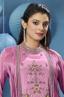Picture of Surreal Pink Designer Indo-Western Outfit for Party and Festive wear