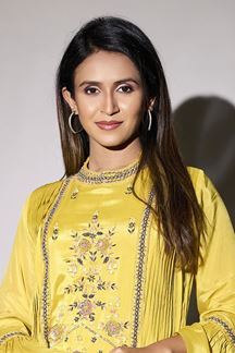 Picture of Classy Yellow Designer Indo-Western Outfit for Party and Haldi