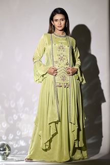 Picture of Awesome Designer Indo-Western Outfit for Party and Mehendi