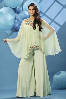 Picture of Amazing Designer Palazzo Suit for Party and Mehendi