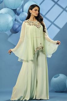 Picture of Amazing Designer Palazzo Suit for Party and Mehendi