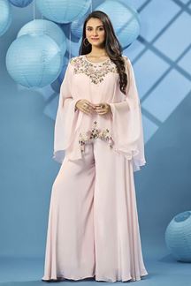 Picture of Flamboyant Pink Designer Palazzo Suit for Party and Festivals 