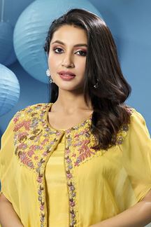 Picture of Vibrant Yellow Designer Gharara Suit for Party and Haldi