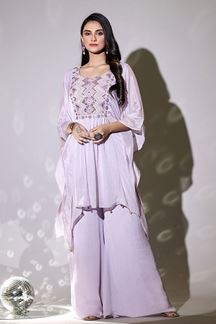 Picture of Artistic Lavender Designer Palazzo Suit for Party and Festive wear