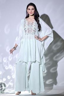 Picture of Delightful Blue Designer Palazzo Suit for Party and Festive wear
