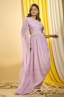 Picture of Heavenly Light Pink Designer Indo-Western Outfit for Party and Engagement