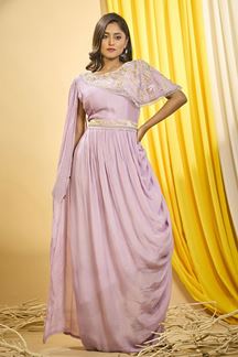 Picture of Heavenly Light Pink Designer Indo-Western Outfit for Party and Engagement