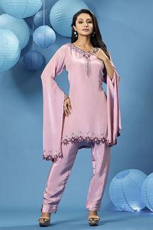 Picture of Gorgeous Light Pink Georgette Designer Suit for Party and Festive wear