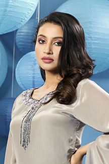 Picture of Divine Light Grey Georgette Designer Suit for Party