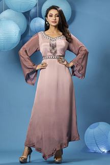 Picture of Vibrant Brown Designer Gown for Party and Festive wear