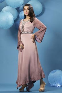 Picture of Vibrant Brown Designer Gown for Party and Festive wear