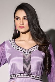 Picture of Striking Lavender Georgette Designer Gown for Party and Festive wear