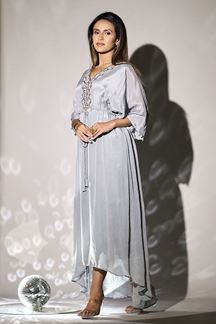 Picture of Aesthetic Grey Designer Kurti for Party and Festive wear