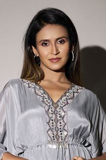 Picture of Aesthetic Grey Designer Kurti for Party and Festive wear