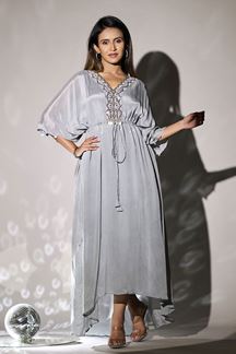 Picture of Aesthetic Grey Designer Kurti for Party and Festive wear