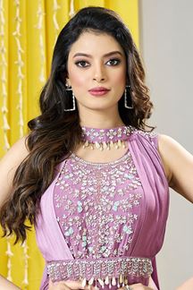 Picture of Exuberant Lavender Designer Gown for Party and Sangeet 