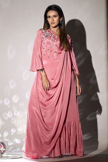 Picture of Glorious Pink Designer Gown for Party