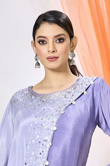 Picture of Exquisite Lavender Designer Indowestern Suit for a Party and Festive wear