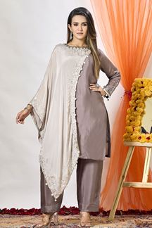 Picture of Charming Brown Designer Indowestern Suit for a Party