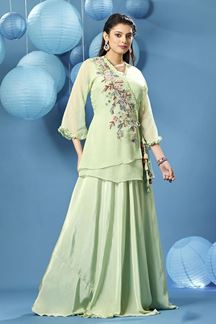 Picture of Artistic Designer Palazzo Suit for Party and Festivals 