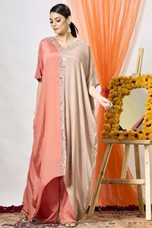 Picture of Dashing Peach Designer Palazzo Suit for Party and Festivals 
